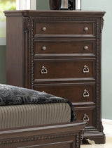 Traditional 5 Drawer Chest - Mahogany - Furniture Home Direct