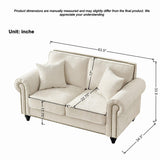 Modern 3 And 2 Seater Sofa With Rolled Arms, Tufted Upholstered Couch - Furniture Home Direct