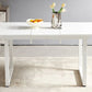 Square Extendable Dining Table With Metal Leg, Modern Space Saving Kitchen Table For Living Room - Furniture Home Direct