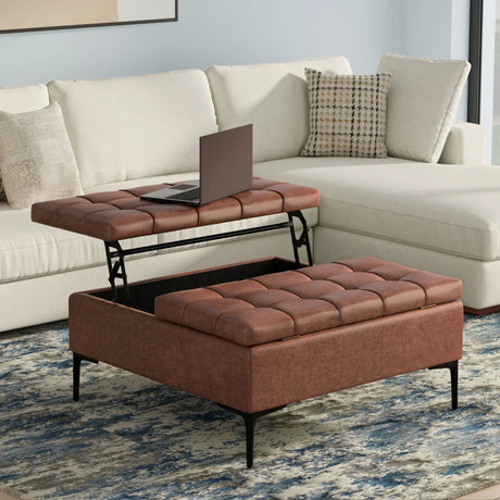 Laura - Lift Top Storage Ottoman - Furniture Home Direct
