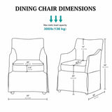 London - Upholstered Skirted Dining Arm Chair - Furniture Home Direct