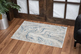 Elegance - 5'3" X 7'3" Polyester Area Rug - Ivory - Furniture Home Direct