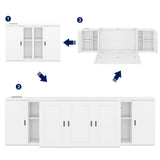 Murphy Bed With Shelves, Cabinets And USB Ports - Furniture Home Direct