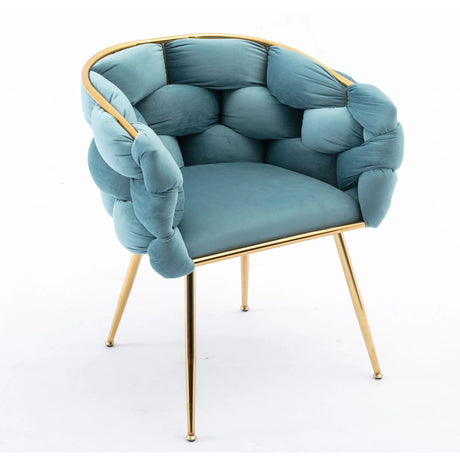 Luxury Modern Simple Leisure Velvet Single Sofa Chair Bedroom Lazy Person Household Dresser Stool Manicure Table Back Chair - Furniture Home Direct