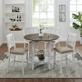 5 Piece Counter Height Dining Set with foldable leaves - Furniture Home Direct