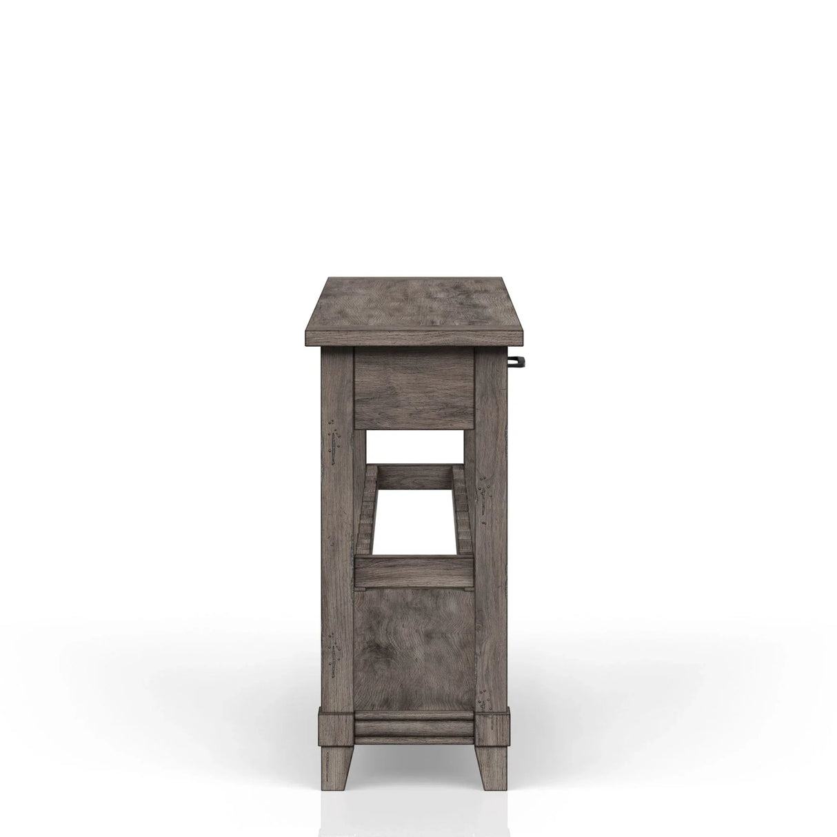 Console Table With Wine Bottle Storage Storage Drawers - Gray - Furniture Home Direct