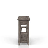 Console Table With Wine Bottle Storage Storage Drawers - Gray - Furniture Home Direct