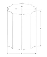 Drum Accent Side Table, Stylish Scalloped Design - Furniture Home Direct