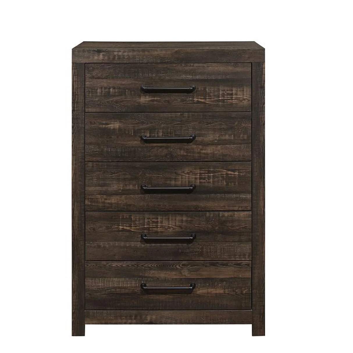 Monica - Chest With Spacious Drawers Bar Handles - Dark Oak - Furniture Home Direct