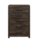 Monica - Chest With Spacious Drawers Bar Handles - Dark Oak - Furniture Home Direct