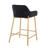 Daniella - Contemporary / Glam Fixed Height Counter Stool (Set of 2) - Furniture Home Direct