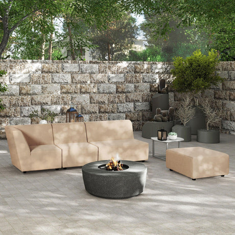 Cleo - Modular Upholstered Deep Seating Patio Armless Loveseat - Furniture Home Direct