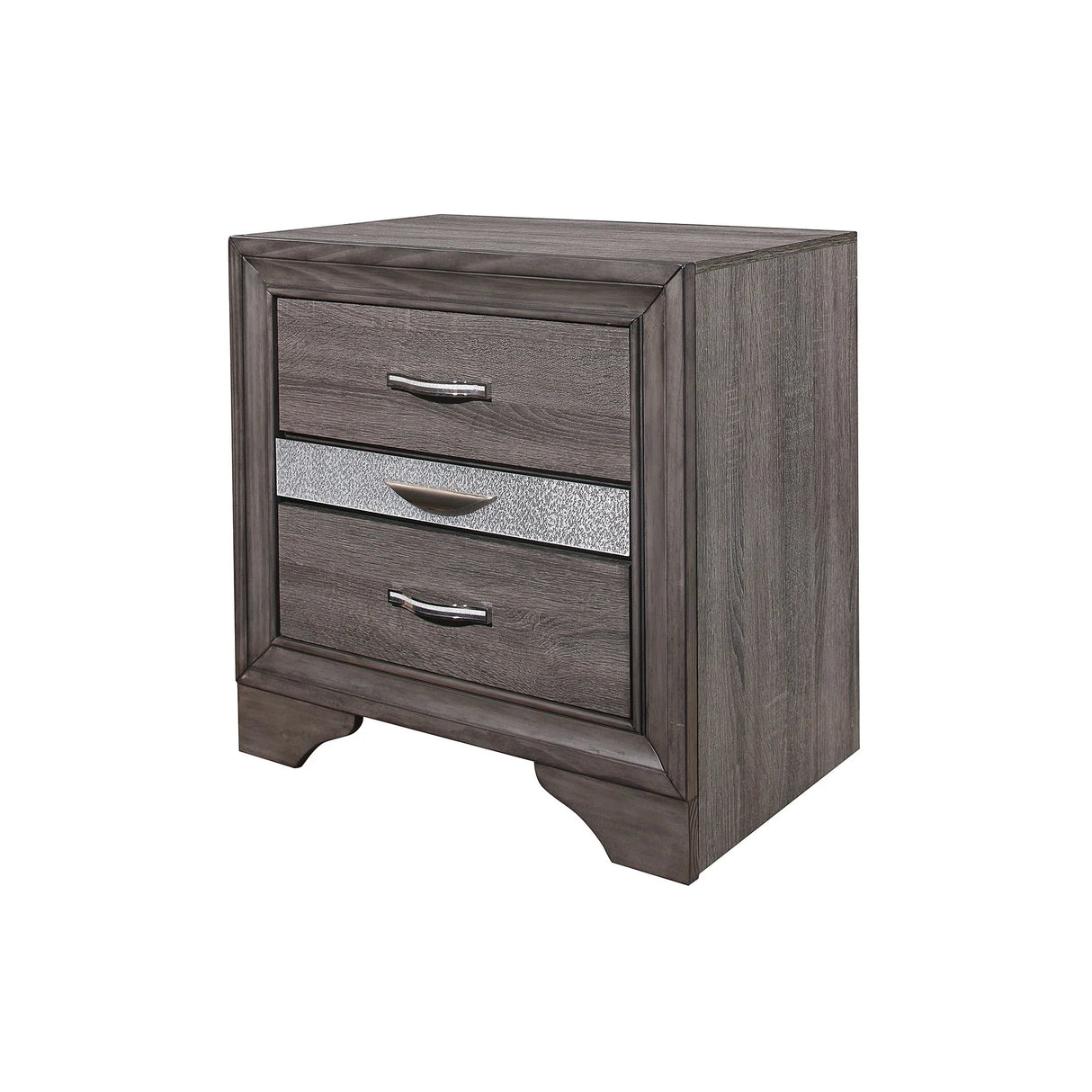 Ryder - Sparkle Nightstand - Gray - Furniture Home Direct