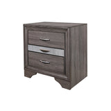 Ryder - Sparkle Nightstand - Gray - Furniture Home Direct