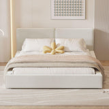 Upholstered Platform Bed, Grounded Bed With Solid Frame - Furniture Home Direct