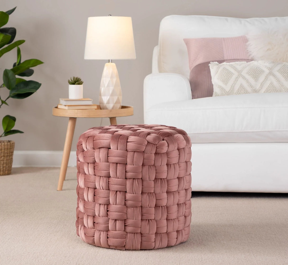 Braided - Versatile Round Ottoman - Furniture Home Direct