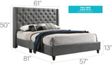 Nailhead Bed Transitional Vibrant - Furniture Home Direct