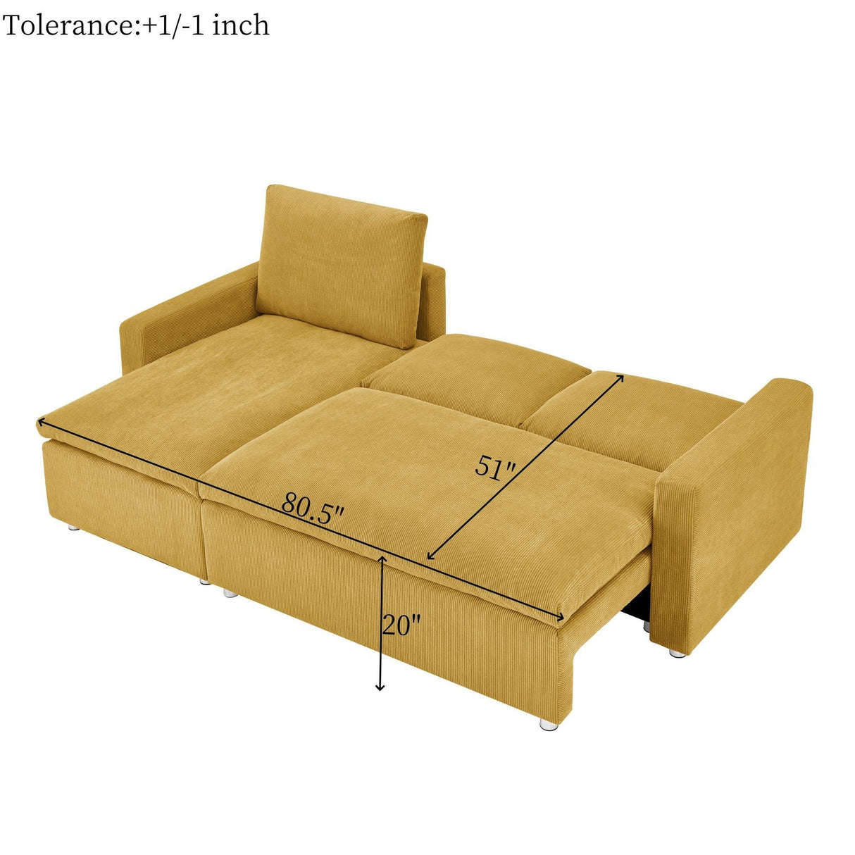 Convertible L Shaped Sleeper Sofa Bed With Reversible Chaise And Storage - Furniture Home Direct
