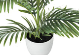 28" Tall, Artificial Plant, Palm Tree, Indoor, Faux, Fake, Floor, Greenery, Potted, Real Touch, Decorative - Green / White - Furniture Home Direct