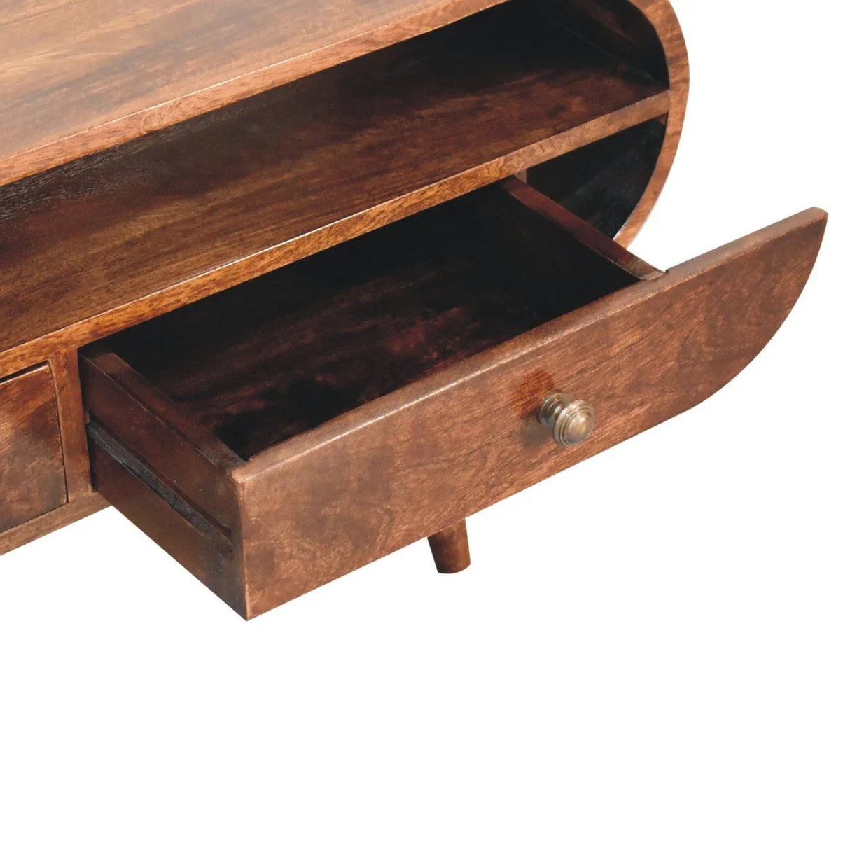 Solid Wood Circular TV Stand - Furniture Home Direct
