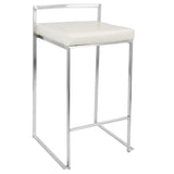 Fuji - Contemporary, Stackable Elegant Counter Stool (Set of 2) - Furniture Home Direct