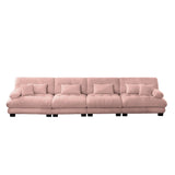 Chenille Sofa - Pink - Furniture Home Direct