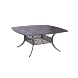 Square 8 Person 64" Long Aluminum Dining Set With Cushions - Furniture Home Direct