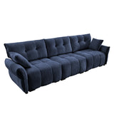 Chenille Sofa - Blue - Furniture Home Direct