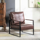 Classic Mid Century Modern Accent Chair With Durable Square Metal Frame, Armchair - Furniture Home Direct
