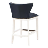 Macon - Counter Stool With Accents - Dark Blue - Furniture Home Direct