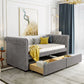 Upholstered Daybed, Wood Slat Support - Furniture Home Direct