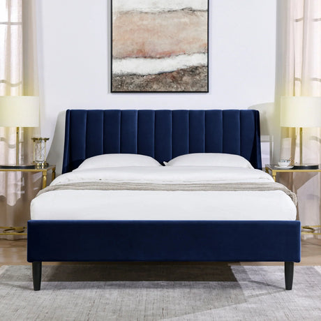 Aspen - Vertical Tufted Modern Headboard Platform Bed Set - Furniture Home Direct