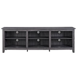 Modern Transitional 3 Shelf Open Storage 70" TV Stand For 80" TVs - Furniture Home Direct