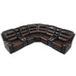 Manual Reclining Sectional Sofa Set, L Shaped Symmetrical Motion Sofa Corner Couch Sets With Storage Boxes, 4 Cup Holders And LED Light Strip For Living Room - Furniture Home Direct