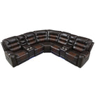 Manual Reclining Sectional Sofa Set, L Shaped Symmetrical Motion Sofa Corner Couch Sets With Storage Boxes, 4 Cup Holders And LED Light Strip For Living Room - Furniture Home Direct