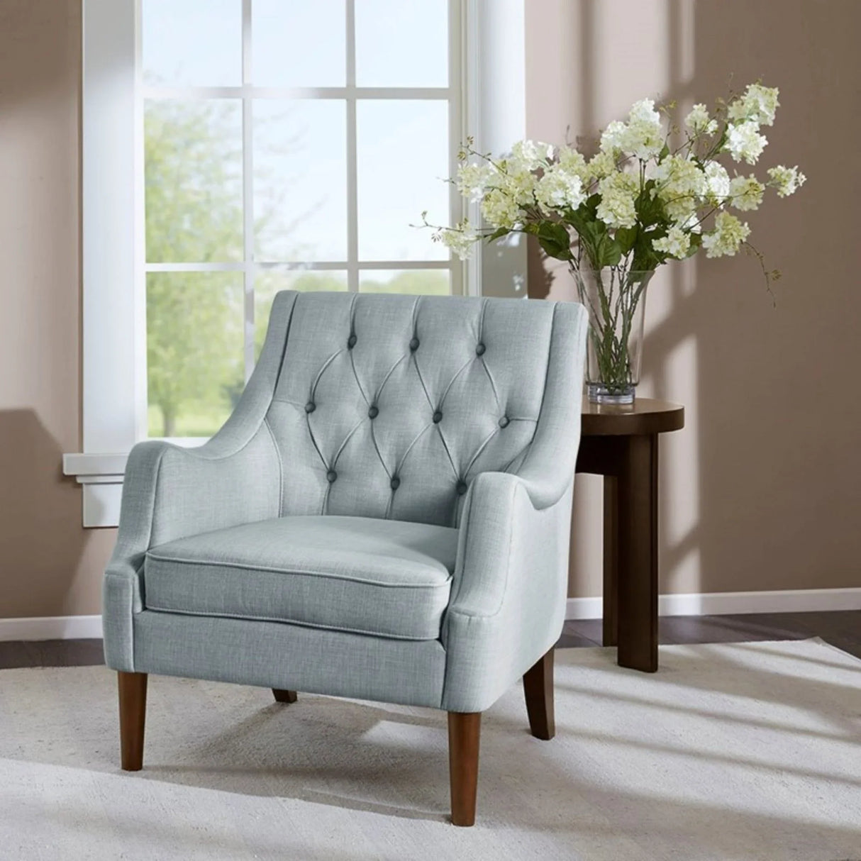 Qwen - Button Tufted Accent Chair - Furniture Home Direct