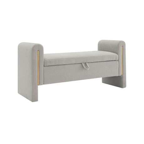 Large Teddy Upholstered Storage Bed End Bench With Arms