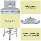 Vendome - Antique Counter Height Chair (Set of 2) - White - Furniture Home Direct
