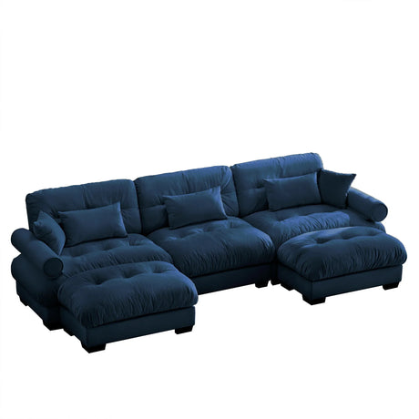 Super Comfort Oversized Modular Sectional Sofa With Movable Ottoman - Furniture Home Direct