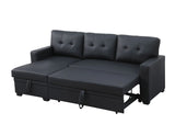 Upholstered Pull Out Sectional Sofa With Chaise - Furniture Home Direct