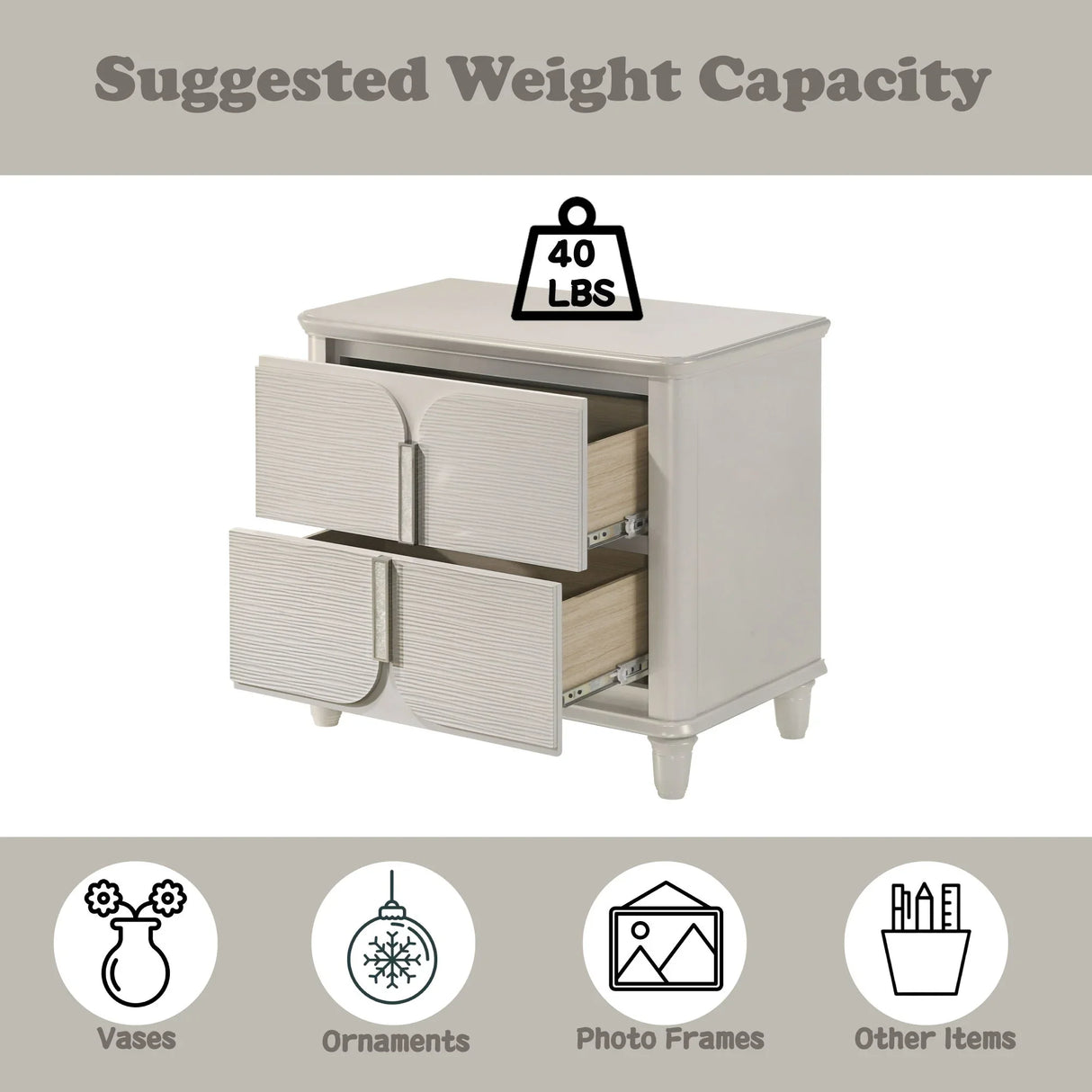 Laveda - Nightstand - White - Furniture Home Direct