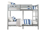 Edah - Twin Twin Bunk Bed - Gray - Furniture Home Direct