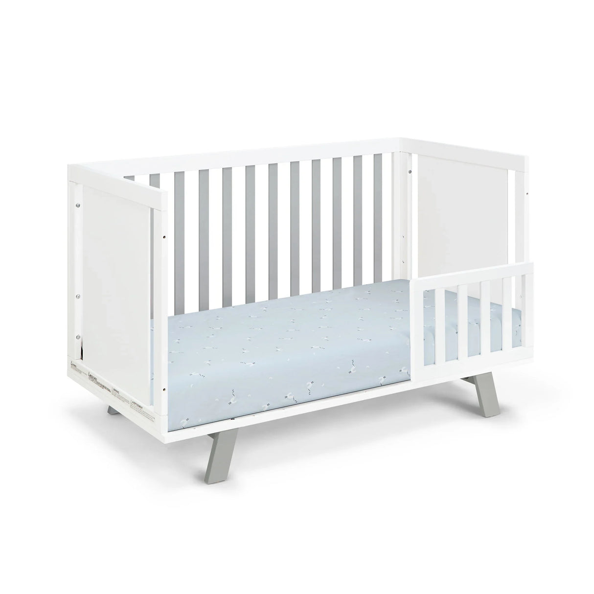 Livia - 3-in-1 Convertible Island Crib - White Frame - Furniture Home Direct