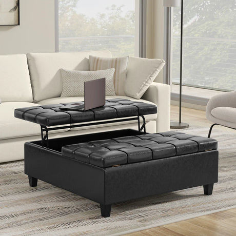 Harrison - Upholstered Coffee Table Storage Ottoman - Furniture Home Direct