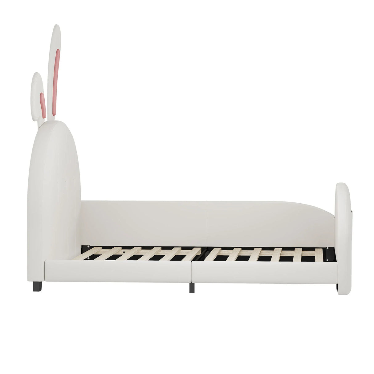 Upholstered Rabbit-Shape Princess Bed With Headboard And Footboard - Furniture Home Direct