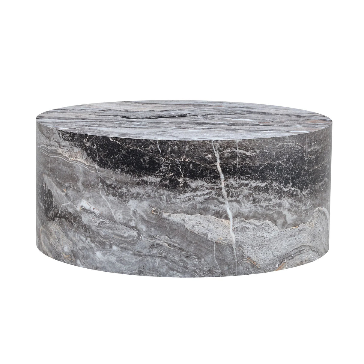 Cylindrical Coffee Table With Material For Living Room - Furniture Home Direct