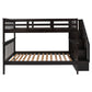 Stairway Bunk Bed With Storage And Guard Rail For Bedroom - Furniture Home Direct