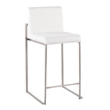 Fuji - Contemporary High Back Counter Stool, Functional Design - Furniture Home Direct