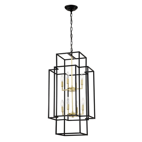 8 Light Lantern Chandelier Lighting, Entryway Chandeliers For High Ceilings, Chandeliers For Dining Room, Foyer, Entry, Staircase, Hallway, Height Adjustable (E12 Bulbs Not Included) - Furniture Home Direct