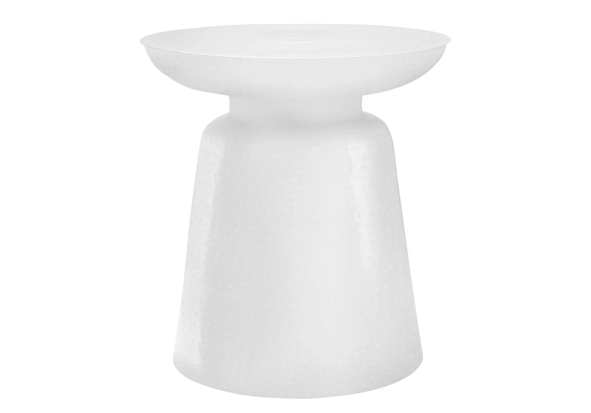 Drum Accent Side Table, Hammered Texture - Furniture Home Direct